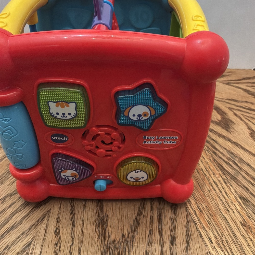 VERY BUSY VTECH LEARNERS ACTIVITY CUBE LIGHTS UP, SINGS, Works 7" CUBE‎ TESTED